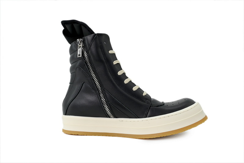 【EA9ET】倒三角生胶底黑 里克•欧文斯高帮休闲鞋 Rick Owens Concordians Creep Geobasket 'Black Milk'