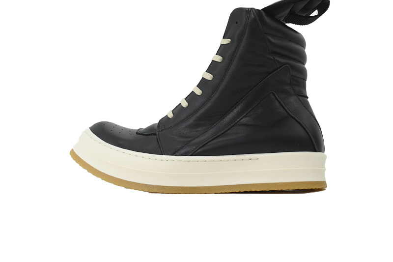 【EA9ET】倒三角生胶底黑 里克•欧文斯高帮休闲鞋 Rick Owens Concordians Creep Geobasket 'Black Milk'