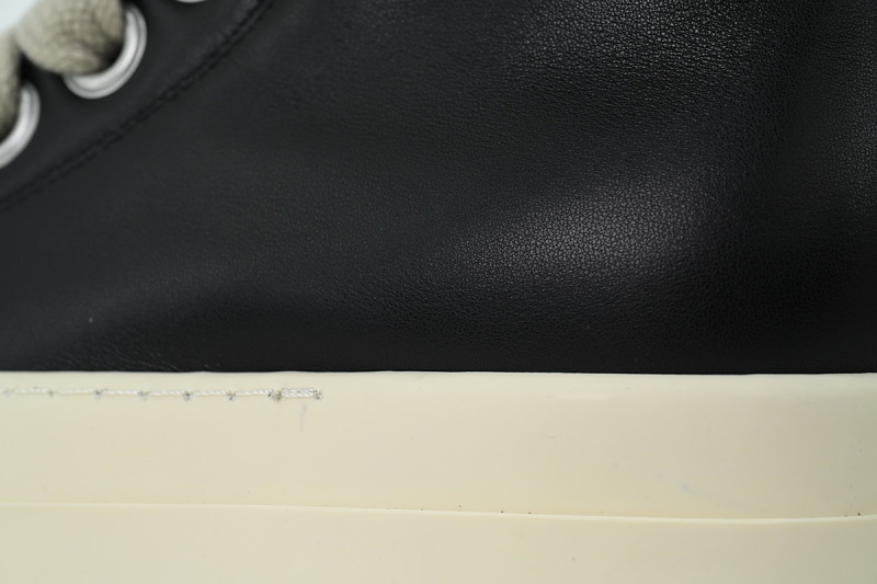 【EA5ET】高厚底粗鞋带 里克•欧文斯高帮休闲鞋 Rick Owens Mega Bumper Sneaker 'Black'