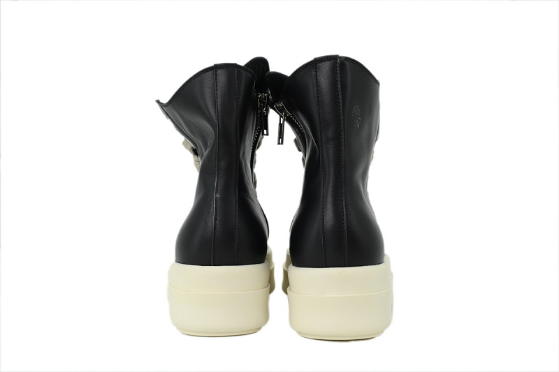 【EA5ET】高厚底粗鞋带 里克•欧文斯高帮休闲鞋 Rick Owens Mega Bumper Sneaker 'Black'