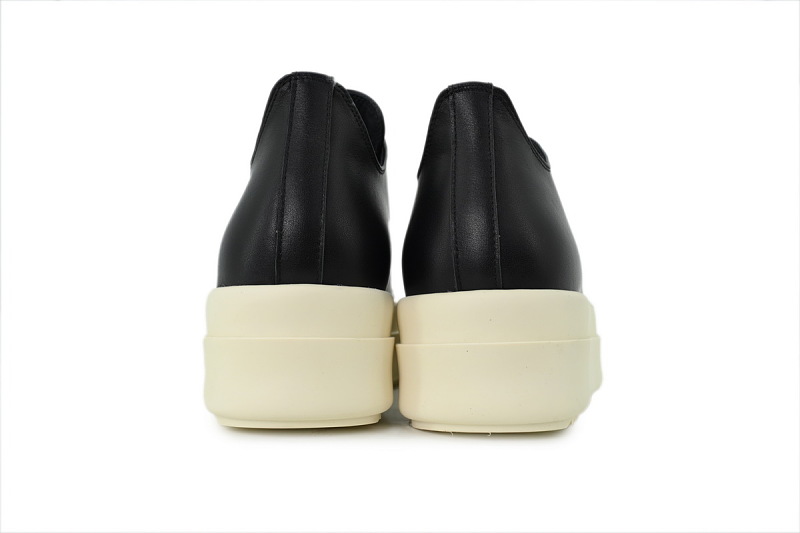 【EA5ET】西瓜头厚底黑 里克•欧文斯低帮厚底休闲鞋 Rick Owens Wmns DRKSHDW Double Bumper Low 'Black Milk'