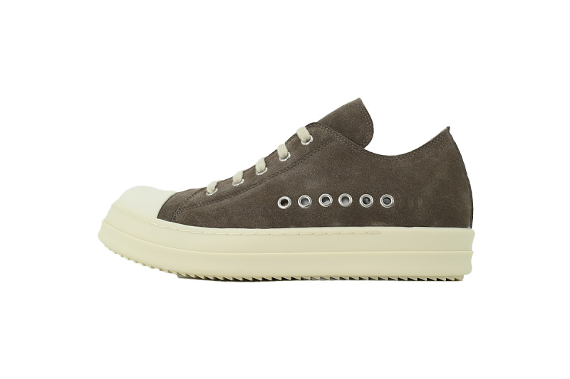 【DA7ET】棕色皮六孔 里克•欧文斯低帮休闲鞋 Rick Owens Temple Extreme Low Sneaks 'Brown'