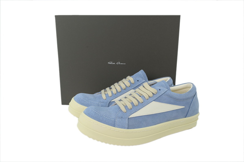 【DA7ET】小三角兰色 里克•欧文斯低帮休闲鞋 Rick Owens Hollywood Vintage Low 'Mouthwash Milk'