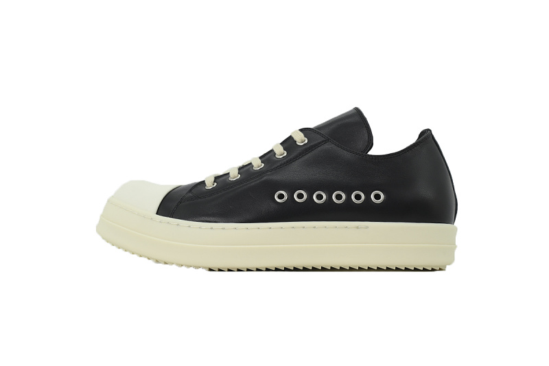 yupoo_311123_8cea938b.jpg 【DA7ET】黑色皮六孔 里克•欧文斯低帮休闲鞋 Rick Owens Temple Extreme Low Sneaks 'Black Milk'