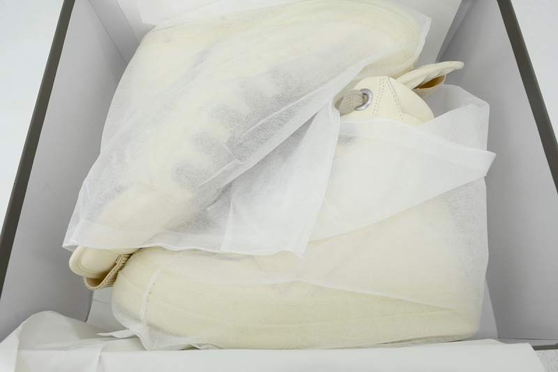 【EA5ET】高倒三角粗鞋带白 里克•欧文斯高帮休闲鞋 Rick Owens Geobasket Sneaker Triple White