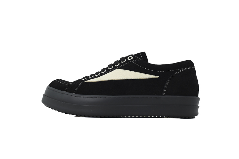 【DA7ET】RO小三角 里克•欧文斯低帮休闲鞋 Rick Owens Strobe Vintage Low 'Black'