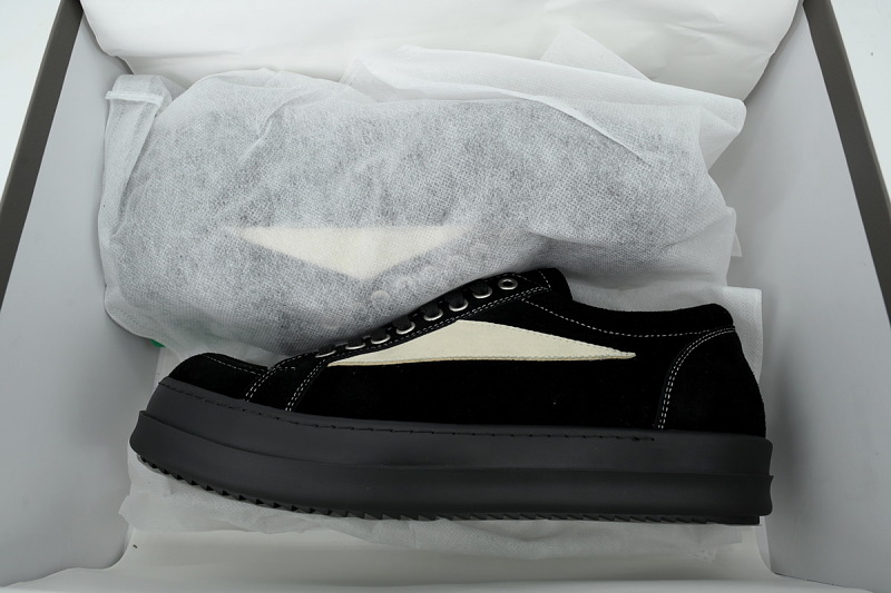 【DA7ET】RO小三角 里克•欧文斯低帮休闲鞋 Rick Owens Strobe Vintage Low 'Black'