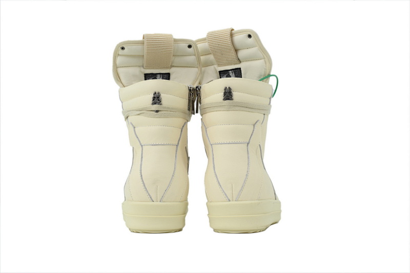 【EA1GZ】克罗心倒三角联名纯白 里克•欧文斯克罗心高帮休闲鞋Rick Owens Croix  Pure White