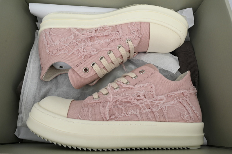 yupoo_311302_95b49f94.jpg 【DA7ET】破坏帆布粉 Rick Owens DRKSHDW 贴花 低帮系带时尚 低帮 板鞋 Destruction Of Canvas Powder