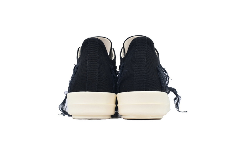 【DA7ET】破坏帆布面 Rick Owens DRKSHDW 贴花 低帮系带时尚 低帮 板鞋 Destruction Of Canvas Surface