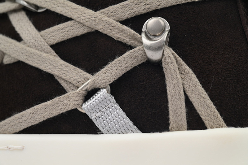 【EA5ET】疯狂绑黑 RICK OWENS/RO Megalace 圆头系带 低帮 板鞋 Crazy Binding Black