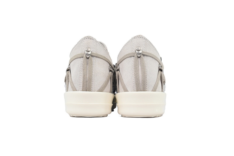 【EA5ET】疯狂绑米白 RICK OWENS/RO Megalace  圆头系带 低帮 板鞋 Crazy kidnapped Rice White