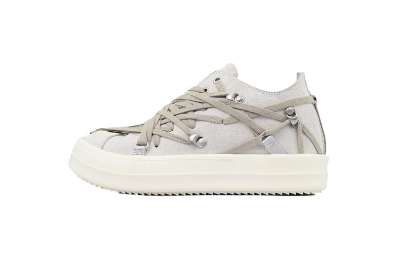 yupoo_311398_f225f852.jpg 【EA5ET】疯狂绑米白 RICK OWENS/RO Megalace 圆头系带 低帮 板鞋 Crazy kidnapped Rice White