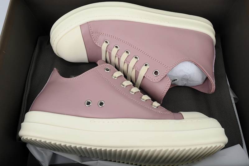 【DA0ET】西瓜头低粉 里克•欧文斯低帮休闲鞋 Rick Owens Watermelon Head Low Powder