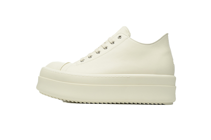 【DA0ET】RO西瓜头厚底低帮全白 里克•欧文斯低帮休闲鞋 RICK OWENS/RO White