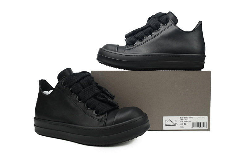 yupoo_311638_fc1b6e27.jpg 【DA7ET】RO全黑粗鞋带 里克•欧文斯低帮休闲鞋 RICK OWENS/RO Black