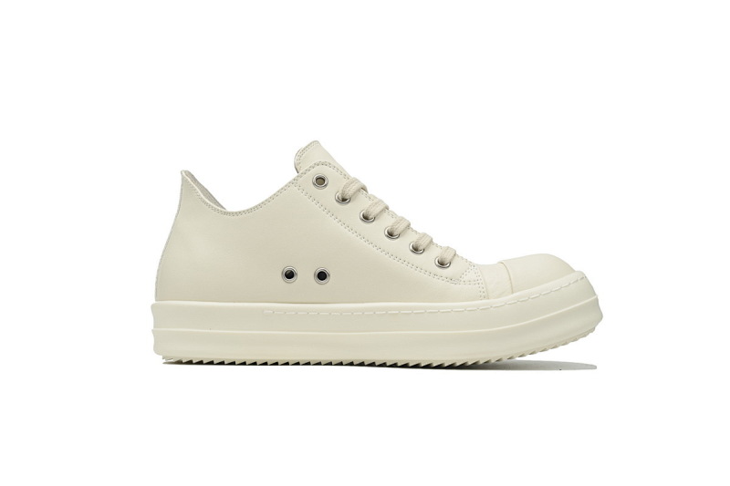 【DA7ET】RO西瓜头低帮全白 里克•欧文斯低帮休闲鞋 RICK OWENS/RO White