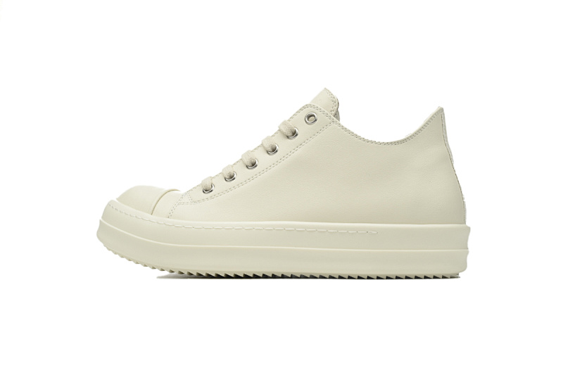 【DA7ET】RO西瓜头低帮全白 里克•欧文斯低帮休闲鞋 RICK OWENS/RO White