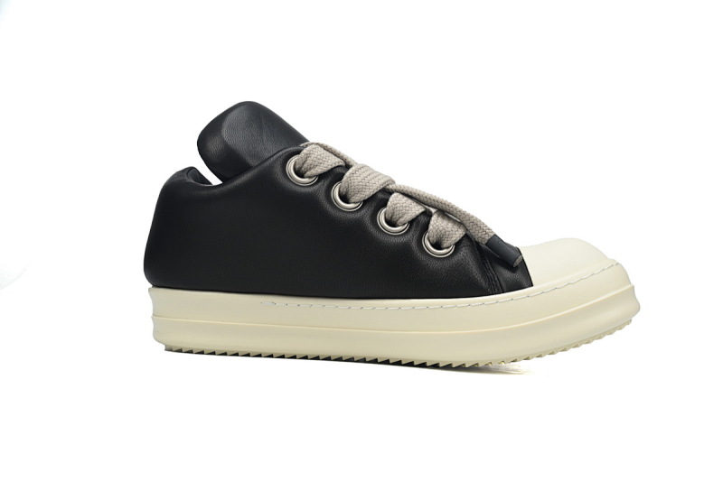 【EA5ET】RO西瓜头面包鞋 里克•欧文斯低帮休闲鞋 Rick Owens Luxor Jumbo Padded Low 'Black Milk'