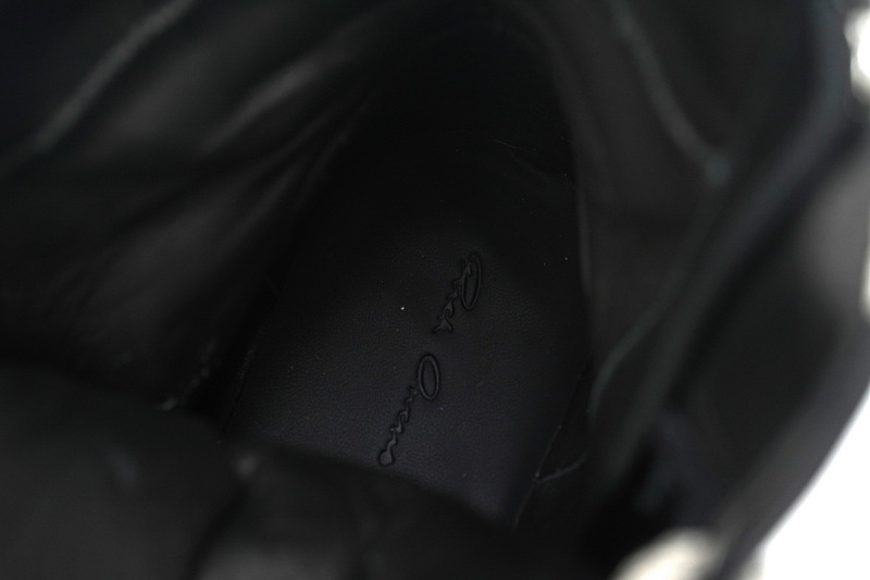 【EA5ET】RO高帮倒三角粗鞋带 里克•欧文斯高帮休闲鞋 Rick Owens GeoBasket Oversized Eylet Black White