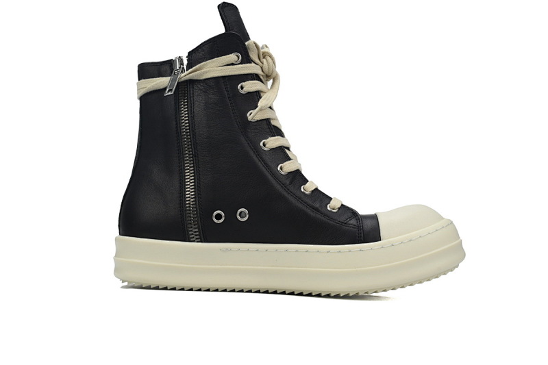 【EA5ET】RO西瓜头高帮黑皮 里克•欧文斯高帮休闲鞋 RICK OWENS/RO Phlegethon