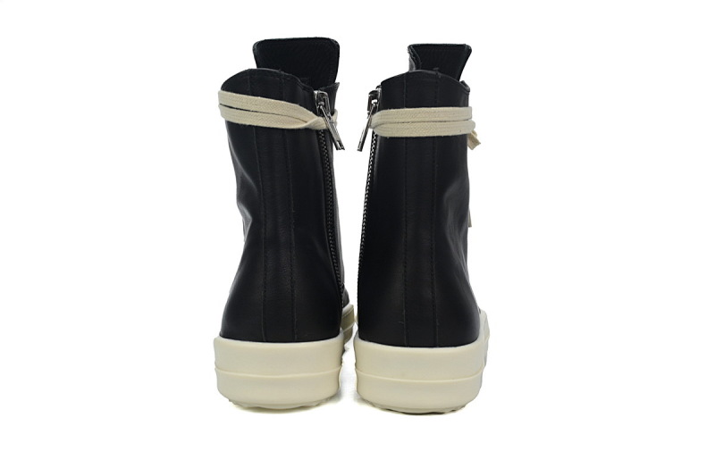【EA5ET】RO西瓜头高帮黑皮 里克•欧文斯高帮休闲鞋 RICK OWENS/RO Phlegethon