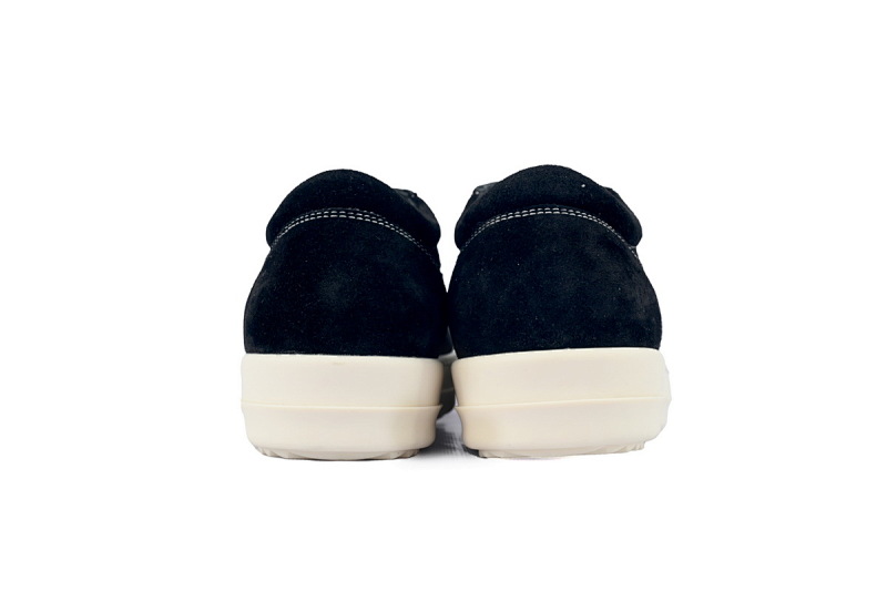 【DA7HZ】RO绒面黑白 里克•欧文斯低帮休闲鞋 Rick Owens Suede Vintage 'Black Milk White’