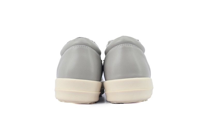 【DA7HZ】RO皮纳多灰 里克•欧文斯低帮休闲鞋 Rick Owens Lido Vintage Leather Sneakers