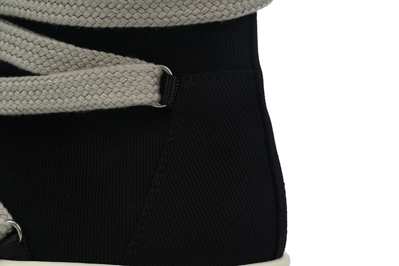 【DA0ET】RO黑白帆布五芒星 里克•欧文斯高帮休闲鞋 Rick Owens DRKSHDW Luxor Hexa High 'Black Milk'