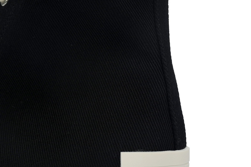 【DA0ET】RO西瓜头高帮帆布 里克•欧文斯高帮休闲鞋 Rick Owens DRKSHDW Gethsemane High 'Black Milk'