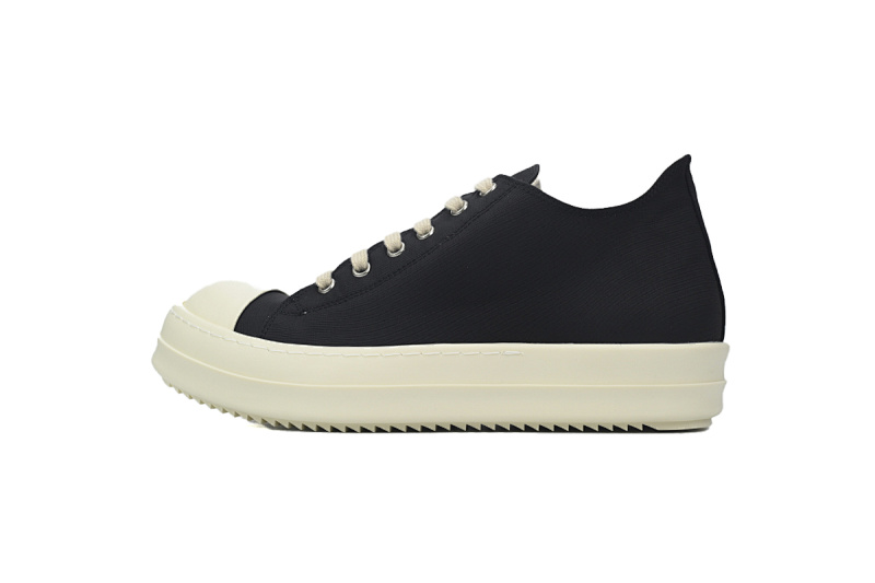 【DA7ET】RO西瓜头布面 里克•欧文斯低帮休闲鞋 Rick Owens Lido DRKSHDW Low 'Black Milk'