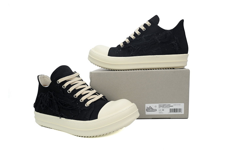 yupoo_311970_04c01fb7.jpg 【DA7ET】RO西瓜头破坏布面 里克•欧文斯低帮休闲鞋 Rick Owens EDFU DRKSHDW Slashed Low 'Black Milk'