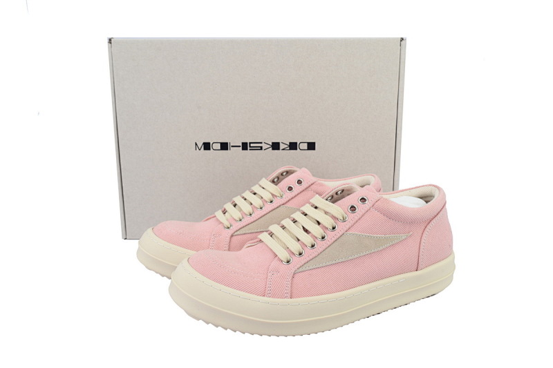 【DA7HZ】RO帆布粉 里克•欧文斯低帮休闲鞋 Rick Owens Wmns EDFU Vintage Low 'Faded Pink'