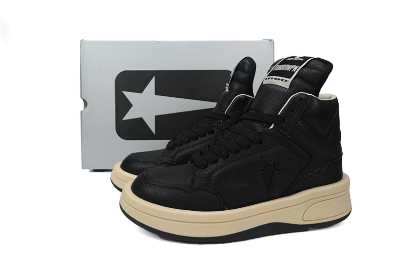 【DA7ET】RO匡威全黑 里克•欧文斯高帮休闲鞋 172342C Rick Owens DRKSHDW x Converse1970s turbodrk weapon