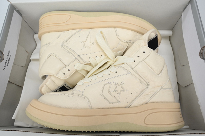 【DA7ET】RO匡威白象牙 里克•欧文斯高帮休闲鞋 172343C Rick Owens DRKSHDW x ConverseWeapon turbodrk