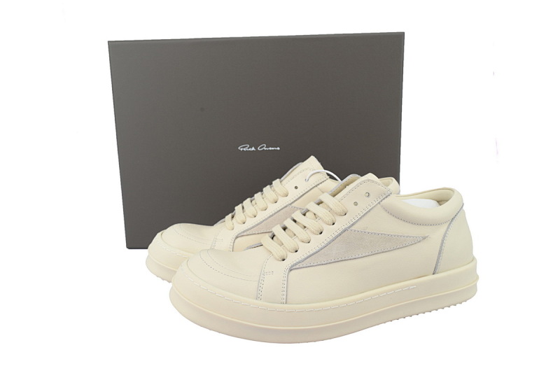 【DA7HZ】RO白皮面 里克•欧文斯低帮休闲鞋 Rick Owens Wmns Lido Vintage Low 'Milk'
