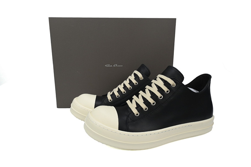 yupoo_312179_a67a57a8.jpg 【DA7ET】RO西瓜头黑皮 里克•欧文斯低帮休闲鞋 Rick Owens Low 'Black Milk'