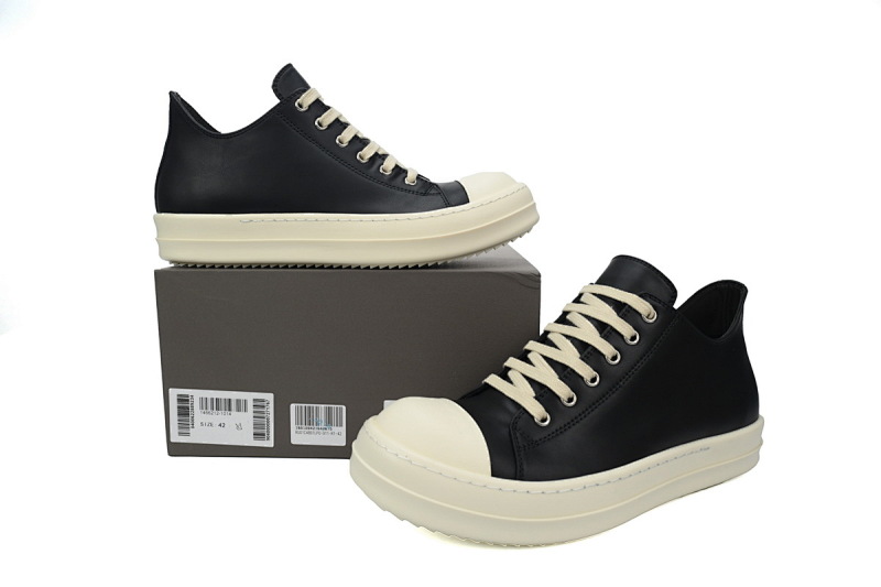 yupoo_312179_d189849e.jpg 【DA7ET】RO西瓜头黑皮 里克•欧文斯低帮休闲鞋 Rick Owens Low 'Black Milk'