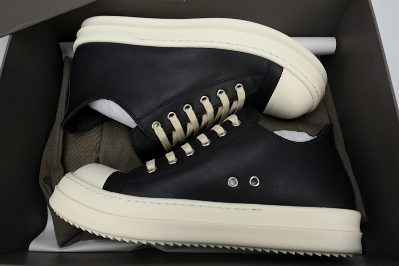 yupoo_312179_d20e20b3.jpg 【DA7ET】RO西瓜头黑皮 里克•欧文斯低帮休闲鞋 Rick Owens Low 'Black Milk'