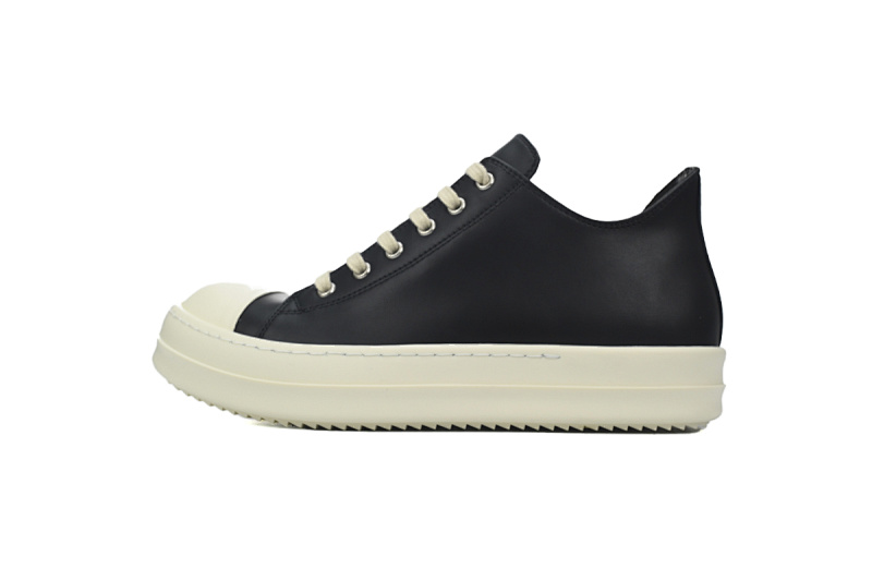 【DA7ET】RO西瓜头黑皮 里克•欧文斯低帮休闲鞋 Rick Owens Low 'Black Milk'