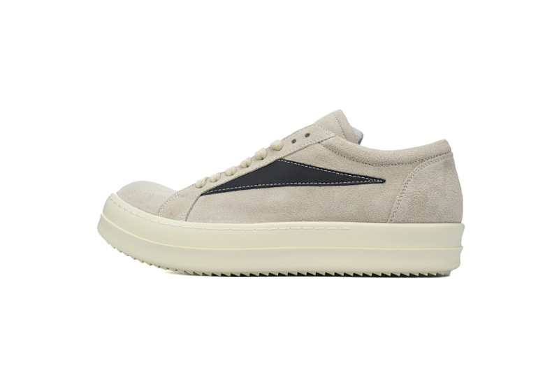 【DA7ET】RO翻毛米白 里克•欧文斯低帮休闲鞋 1911 Rick Owens Wmns Luxor Vintage Low 'Milk Black'