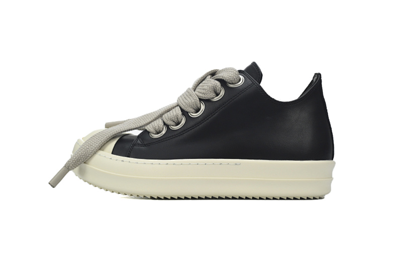 【DA7ET】RO西瓜头粗鞋带 里克•欧文斯低帮休闲鞋 RICK OWENS/RO Black and White