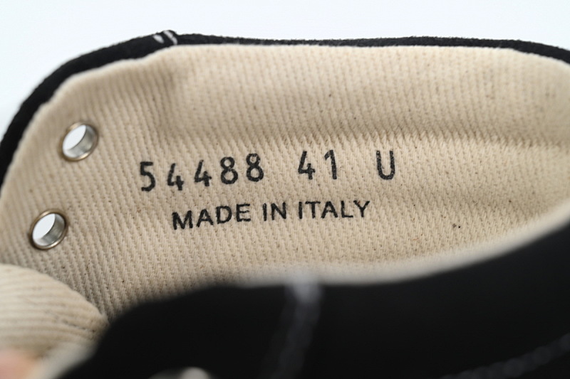 【DA0ET】帆布万斯高帮 里克•欧文斯高帮休闲鞋 RICK OWENS/RO Black