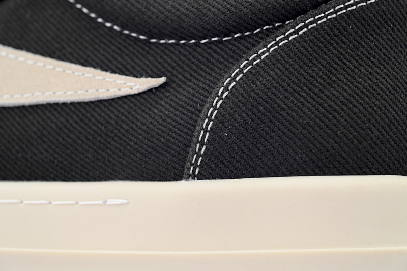 【DA7HZ】RO帆布黑白 里克•欧文斯低帮休闲鞋 Rick Owens DRKSHDW  Black and White