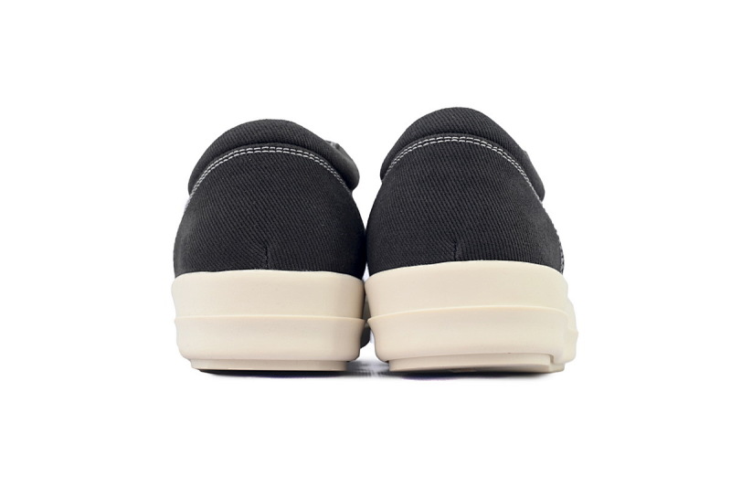 【DA7HZ】RO帆布黑白 里克•欧文斯低帮休闲鞋 Rick Owens DRKSHDW  Black and White
