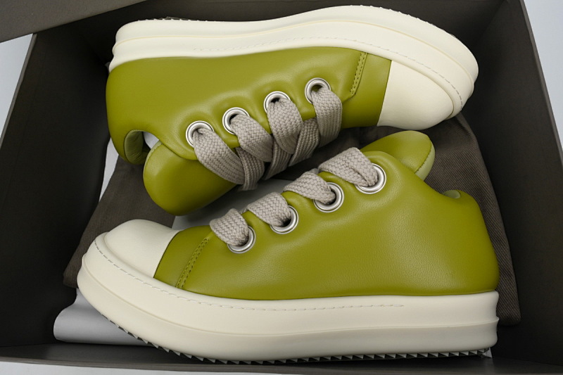 【EA5ET】RO西瓜头浅绿面包鞋 里克•欧文斯低帮休闲鞋 RICK OWENS/RO Jumbo Puffer Green