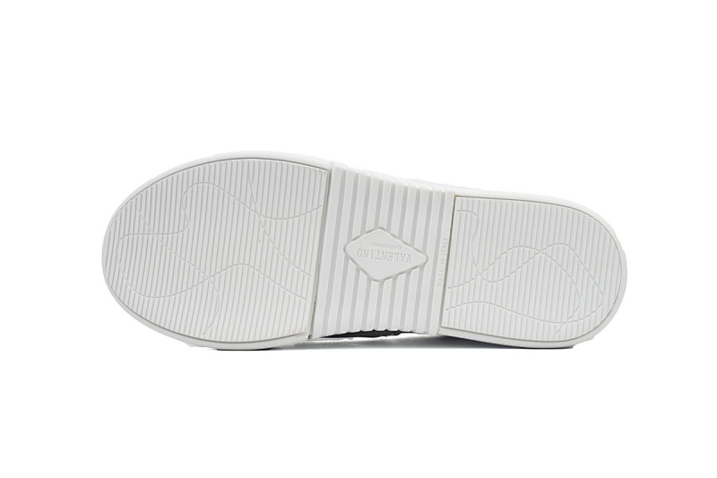 【CA1ET】VL7N白银 华伦天奴 低帮厚底绑带休闲小白鞋 Valentino Garavani VL7N Low Sneakers Silver