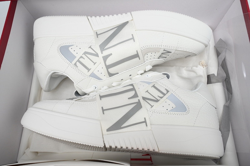 【CA1ET】VL7N白银 华伦天奴 低帮厚底绑带休闲小白鞋 Valentino Garavani VL7N Low Sneakers Silver