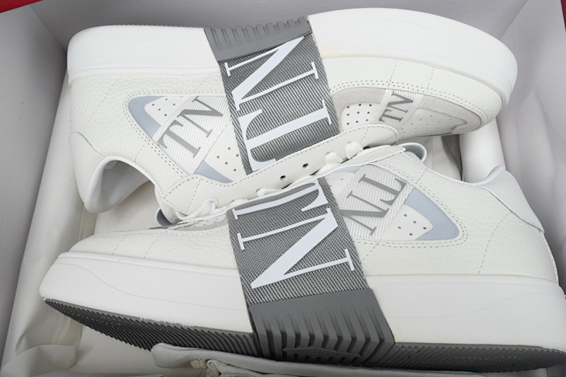 【CA1ET】VL7N白灰 华伦天奴 低帮厚底绑带休闲小白鞋 Valentino Garavani VL7N Low Sneakers White Grey