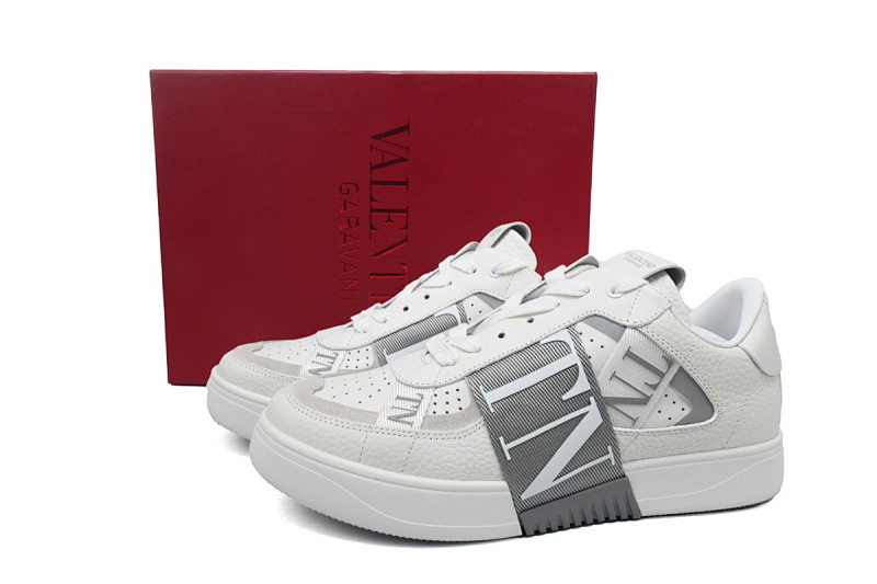 【CA1ET】VL7N白灰 华伦天奴 低帮厚底绑带休闲小白鞋 Valentino Garavani VL7N Low Sneakers White Grey